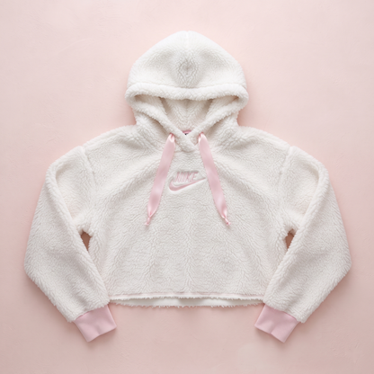 Aspen Snow Bunny Cropped Nike Sherpa Hoodie