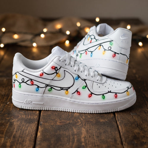 Custom Sneaker Christmas Holiday Lights - front view