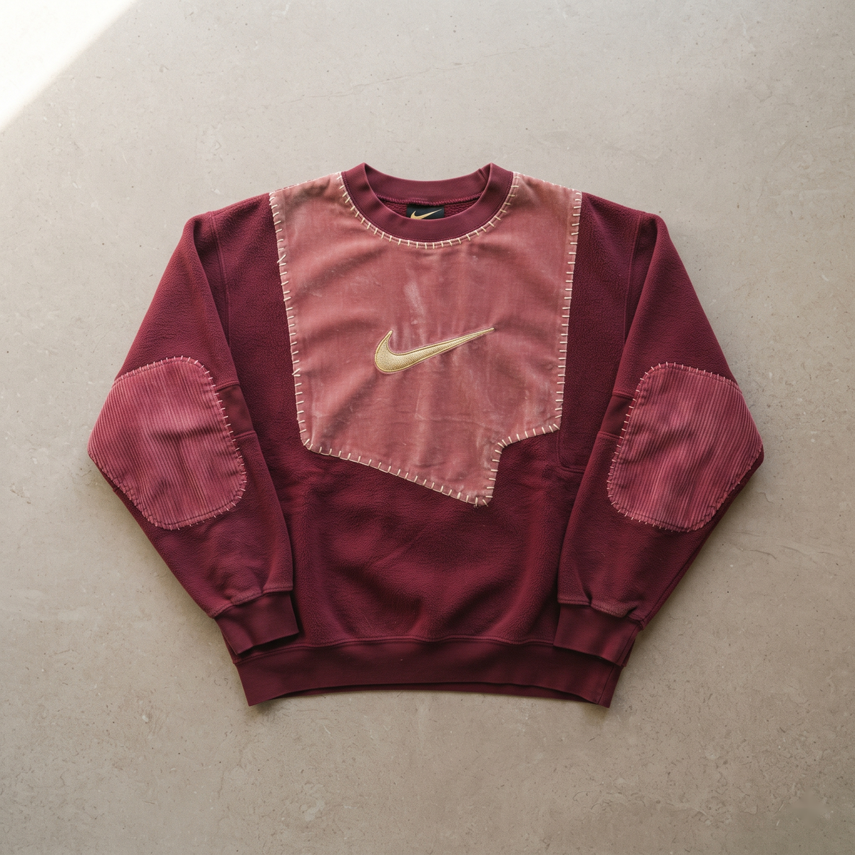 Cranberry Velvet Patch Nike Crewneck