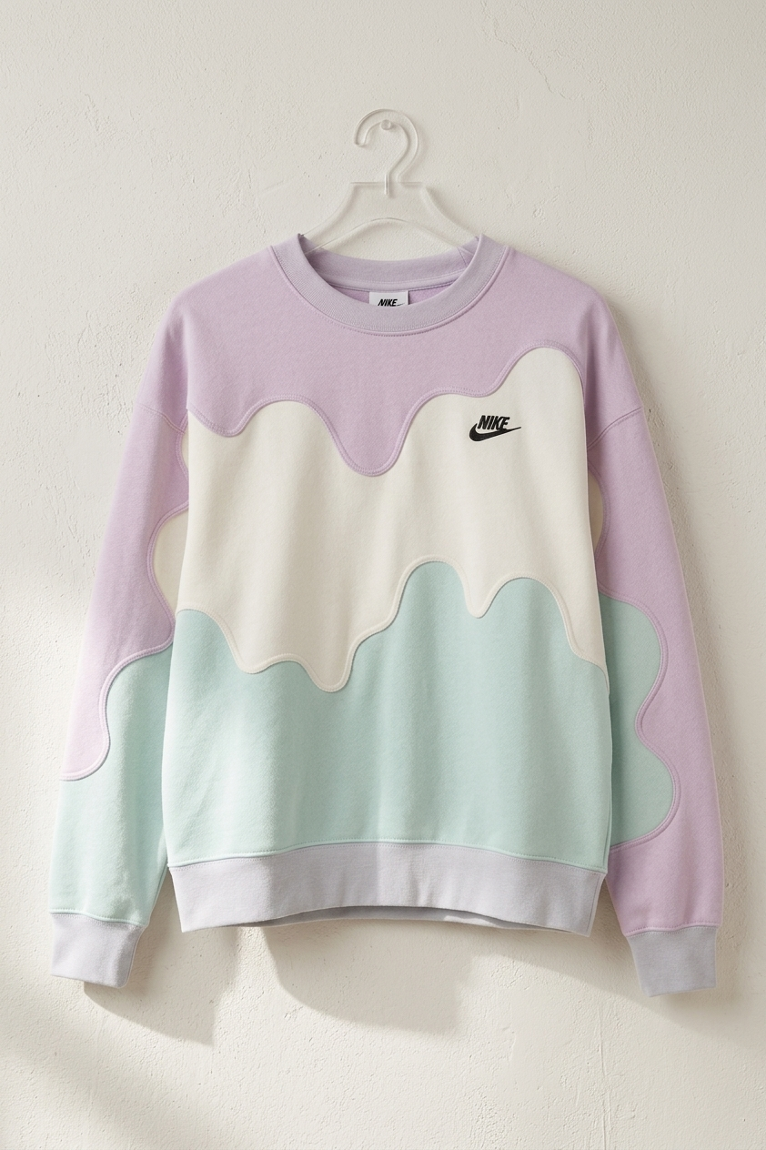 Handcrafted Berry Mint Drizzle Sweatshirt