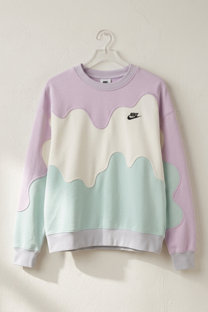 Handcrafted Berry Mint Drizzle Sweatshirt