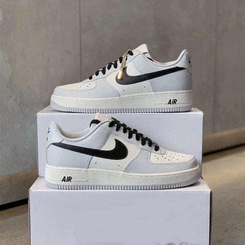 Custom Sneaker Low Light Gray Black