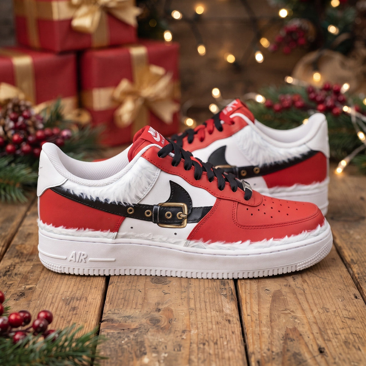 Custom Sneaker Christmas Santa Suit - side profile