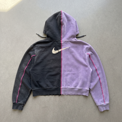 Twilight Velvet Spliced Cropped Nike Hoodie
