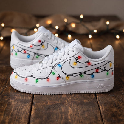 Custom Sneaker Christmas Holiday Lights - side profile