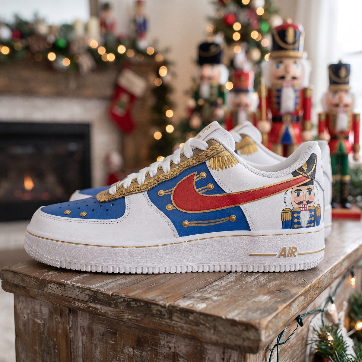 Custom Sneaker Christmas Toy Soldier - side profile