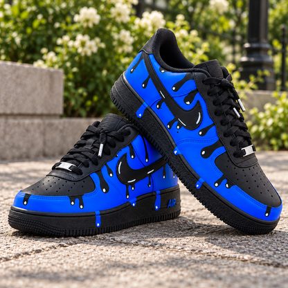Custom Sneaker Blue Drip