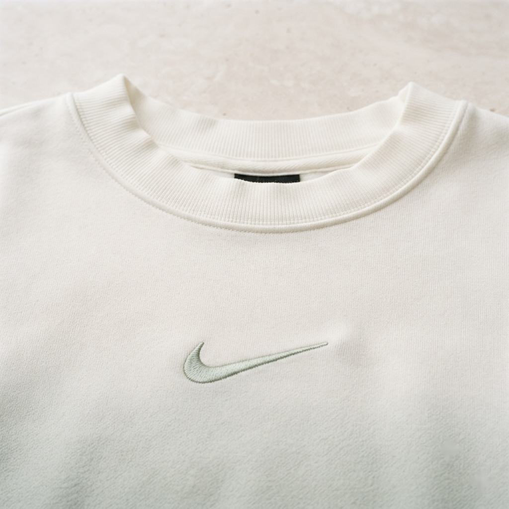 Sage Whisper Hand-Dipped Cropped Nike Crew