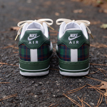 Custom Sneaker Christmas Tartan Plaid - heel back