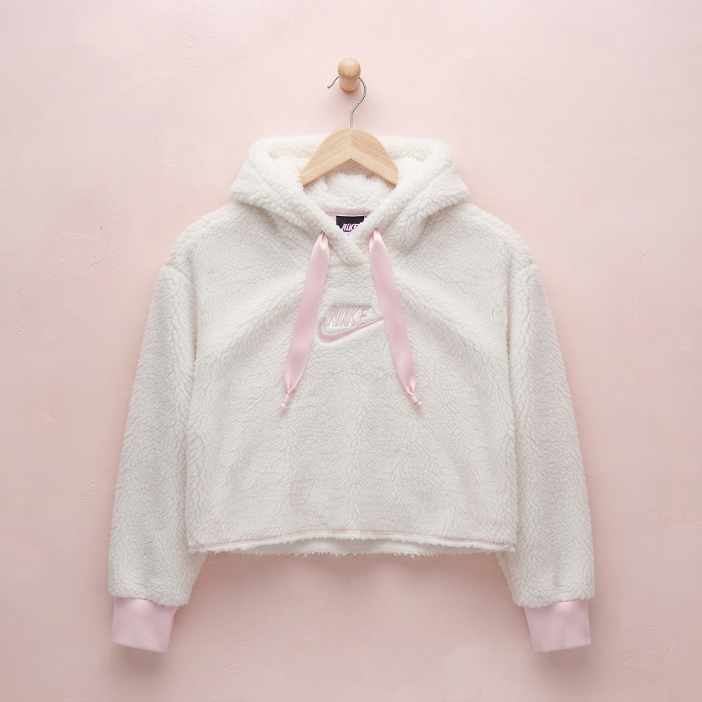 Aspen Snow Bunny Cropped Nike Sherpa Hoodie