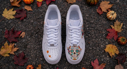 Custom Sneaker Day Of The Dead Sugar Skull - top down