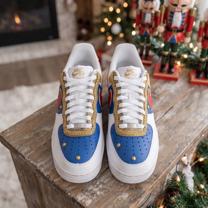 Custom Sneaker Christmas Toy Soldier - top down