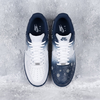 Custom Sneaker Christmas Winter Wonderland - top down