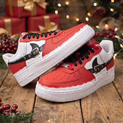 Custom Sneaker Christmas Santa Suit - front toe