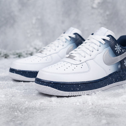 Custom Sneaker Christmas Winter Wonderland - front toe